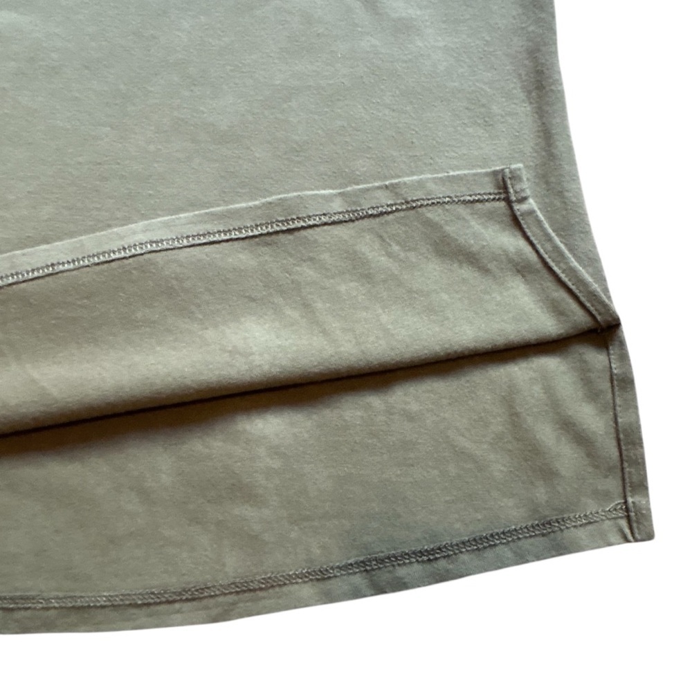Eileen Fisher | Traceable Organic Cotton Stretch Mock Neck Dress in Olive - Picture 9 of 11